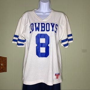 Dallas Cowboys White Jerseys Made in USA Tee Shirt Youth L/XL